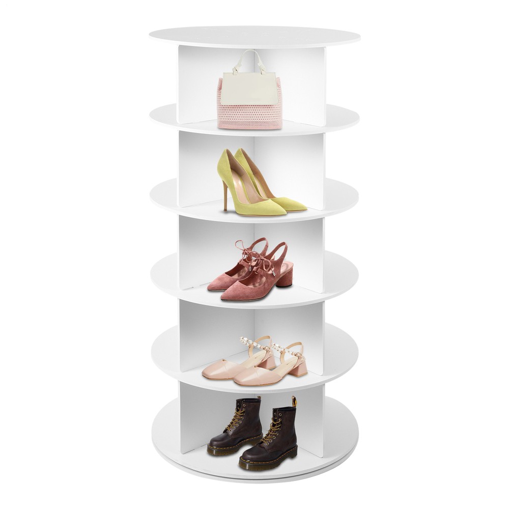4-7 Tier Rotating Shoe Rack 360 Degree Spinnings Shoe Tower Rack Book Organizer