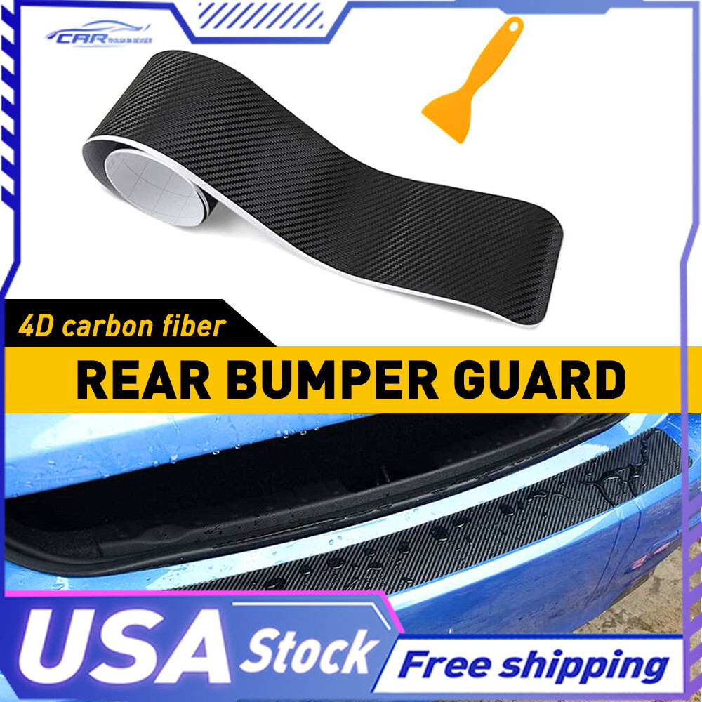 Rear Bumper Trunk Corner Protector Trim Sticker Car Accessories Carbon Fiber