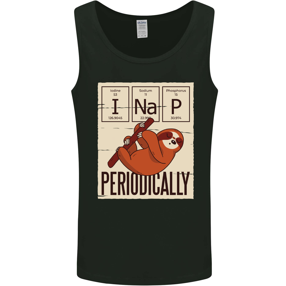 I Nap Funny Periodic Table Sloth Geek Sleep Mens Vest Tank Top