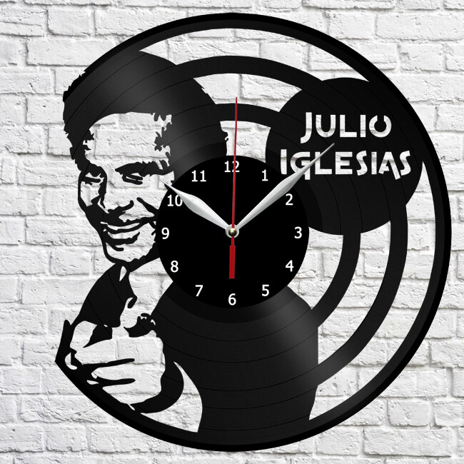 Julio Iglesias Vinyl Record Wall Clock Home Fan Art Decor 12'' 30 cm 4606