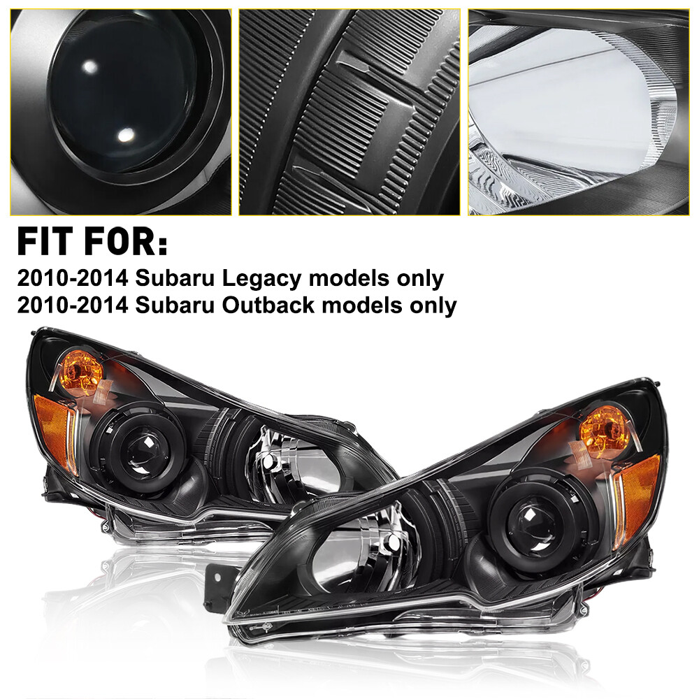 Headlight for 2010 2011 2012 2013 2014 Subaru Legacy Outback Headlamp 1 Pair L R