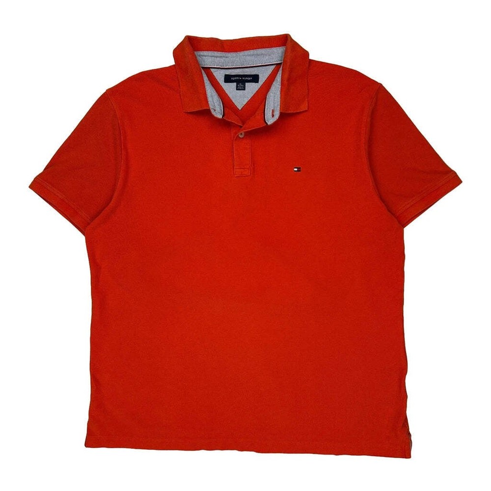 Tommy Hilfiger Polo Shirt - XL Red Cotton