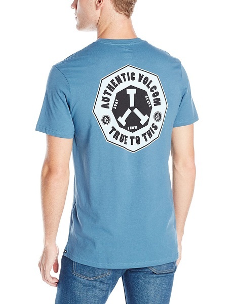 NEW VOLCOM STONE HEX TEE SUN FADED INDIGO M MEDIUM SHIRT code 24-21