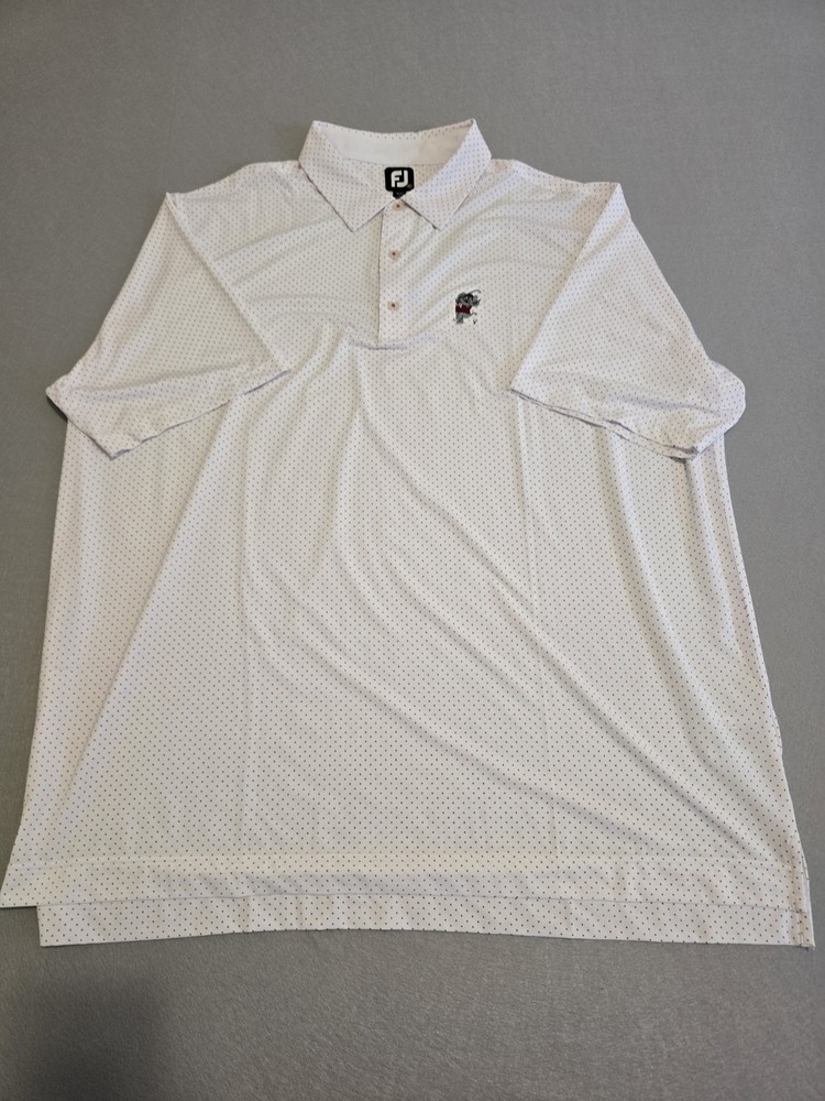 FootJoy Men's Alabama Crimson Tide White Golf Polo Swinging Big Al Sz 3XL NWOT