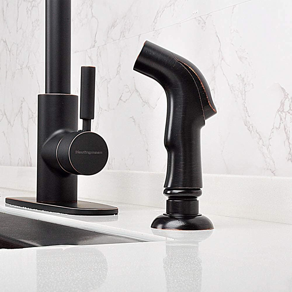 Brushed Nickel Pull Down Kitchen Faucet with Single Handle and Universal Sprayer