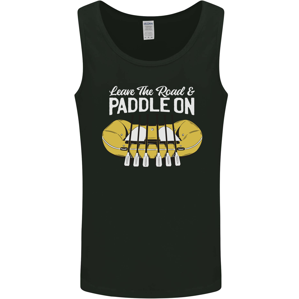 Paddle On Funny White Water Rafting Dinghy Mens Vest Tank Top