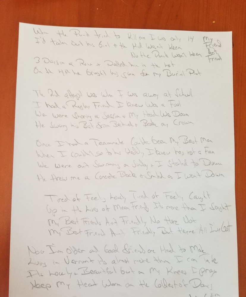 Artists Handwritten Lyrics 