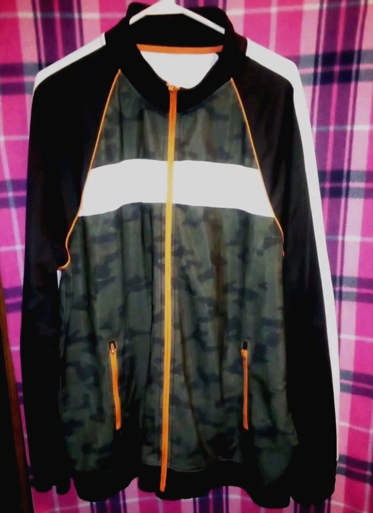 Ideology ID Track Jacket Mens XXL Army Camo Retro Full Zip Athletic Sweatshirt