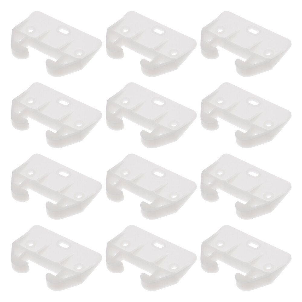 12 Pcs Plastic Drawer Slides Guides Track Roller Rail Parts