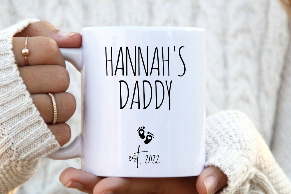 Custom Est 2022 Dad Mug Personalized Coffee Cup Gift For Father