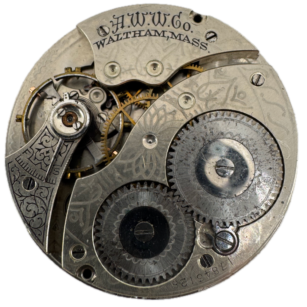 Antique 1909 Waltham 7 Jewel 12s Mechanical Pocket Watch Movement 210 USA