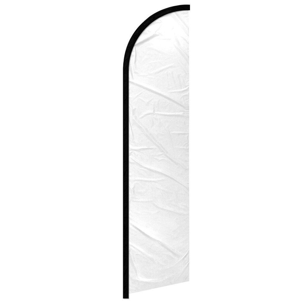 Solid White Windless Swooper Flag for Outdoor Use