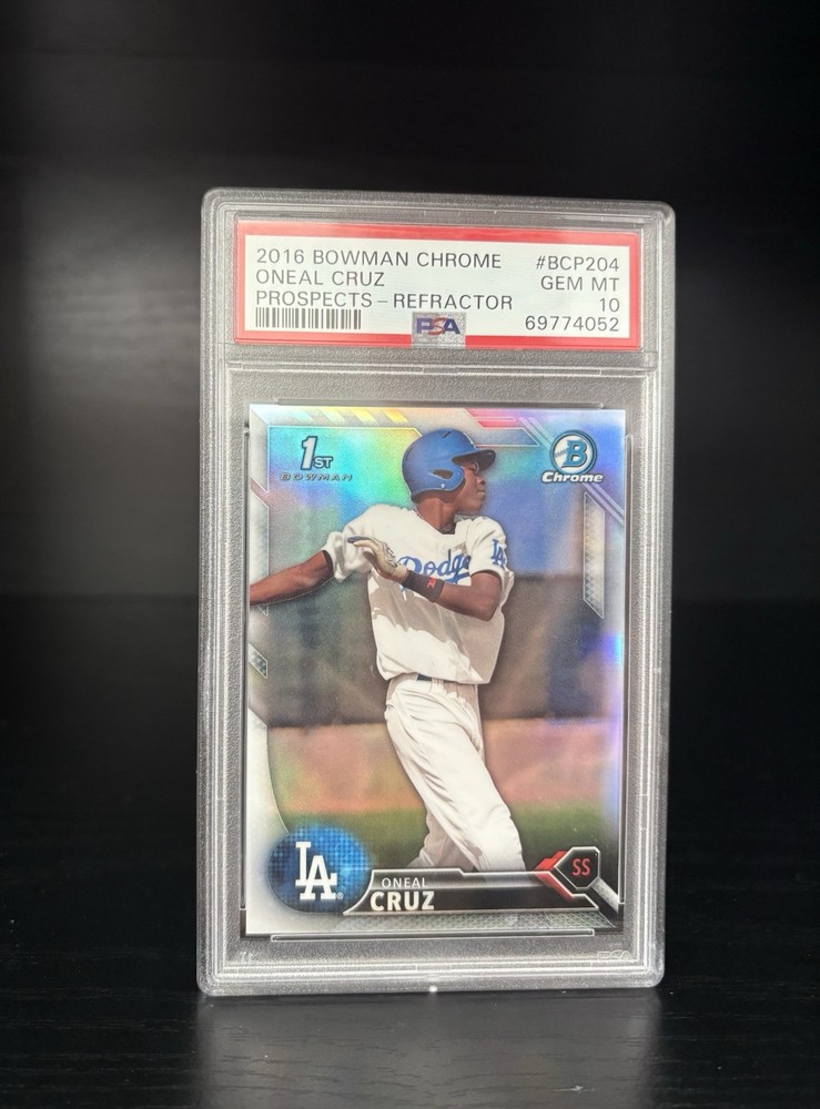 2016 Bowman Chrome Oneil Cruz Rookie Refractor PSA 10 Mint /499 POP 19
