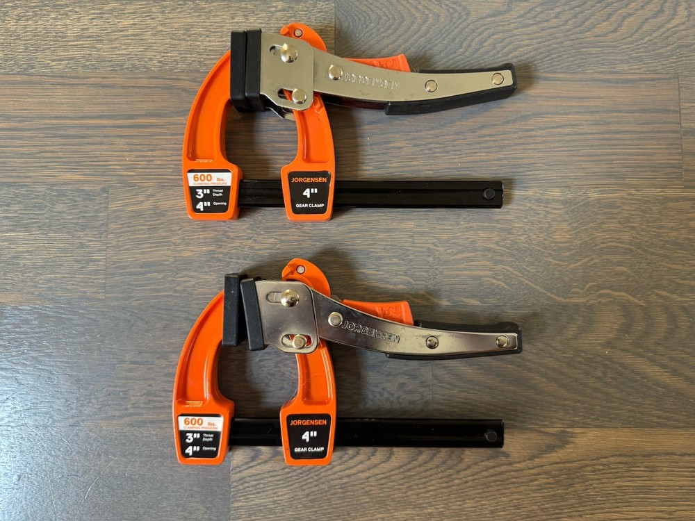 Jorgensen 4-inch Bar Clamp Set, Bar Clamp for Woodworking, Quick Release Gear...