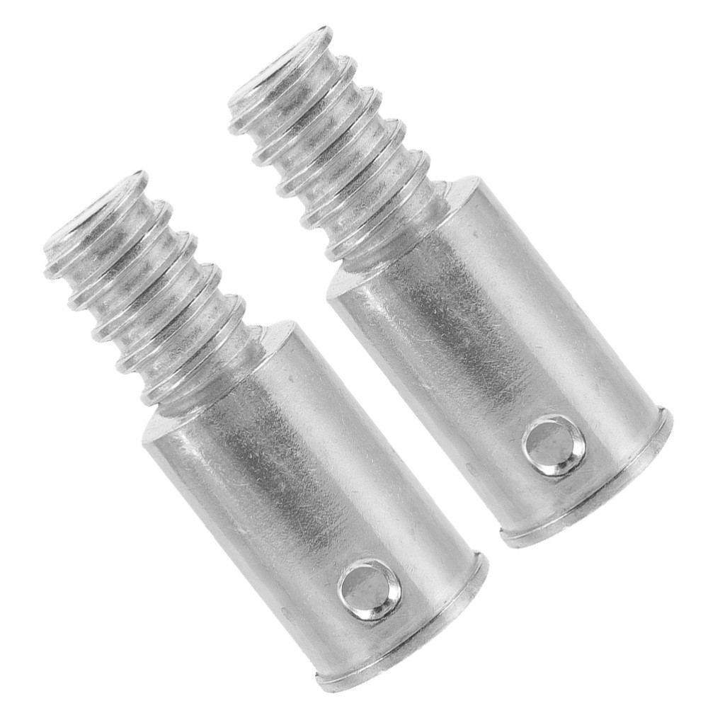 2 Pcs Threaded Broom Pole Connector Extension Replacement