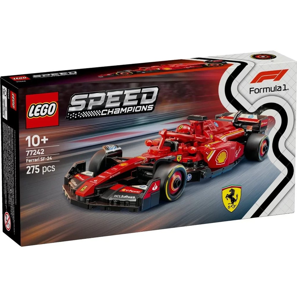 LEGO Speed Champions Ferrari SF-24 F1 Race Car STEM Toy Build Kit 275 Pieces  