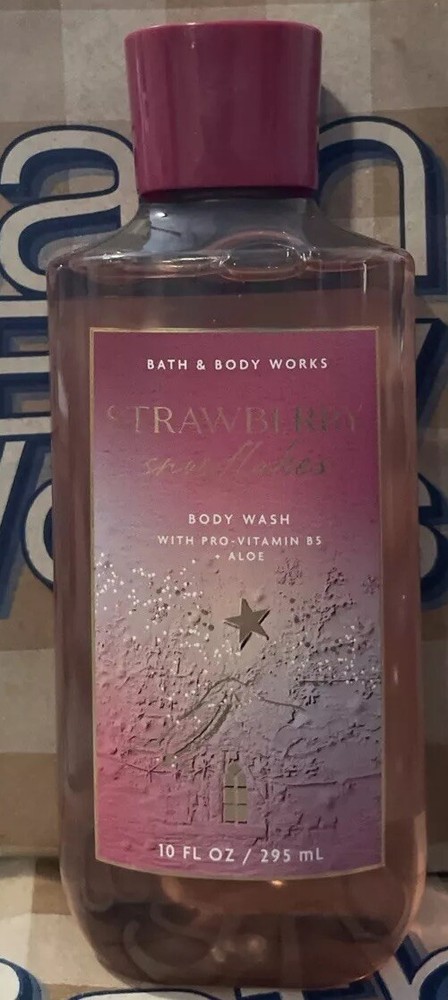 “Strawberry Snowflakes” 10 Oz Body Wash.  Bath & Body Works. SHIPS FREE!!