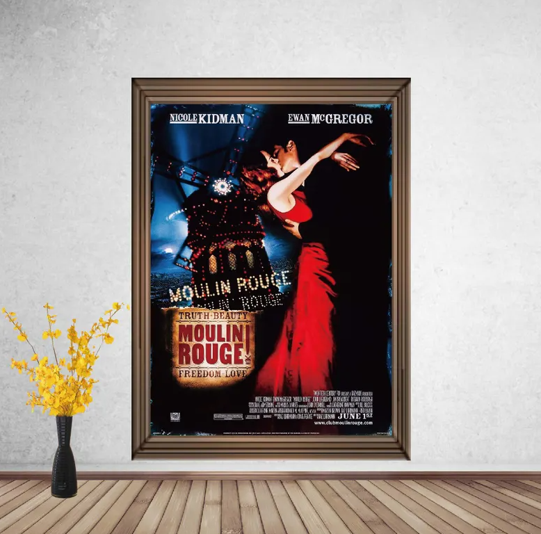 Moulin Rouge! (2001) Movie Poster, Home Decor, Vintage Movie Poster,