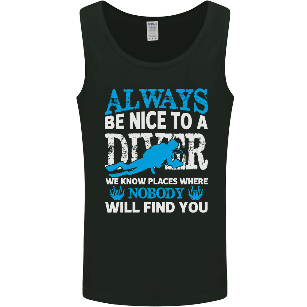 We Know Places Funny Scuba Diving Diver Mens Vest Tank Top