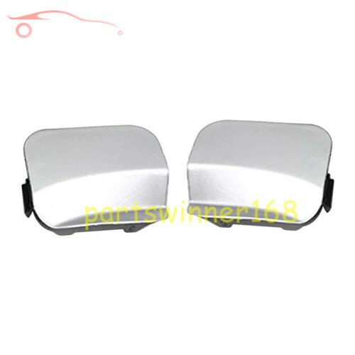 2008-2010 Toyota Highlander Front Bumper Tow Hook Cover Cap Silver Left Right  