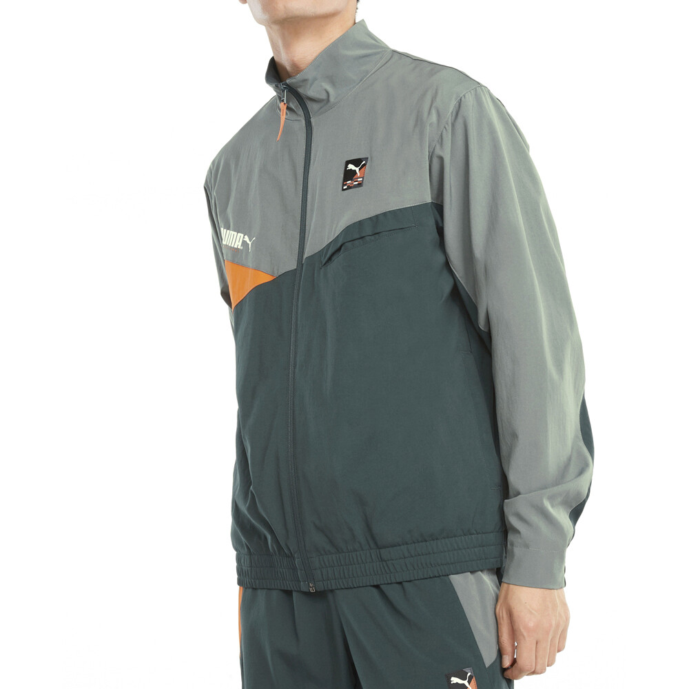 Puma International зимняя сплетенная куртка мужской зеленый повседневный Athletic верхняя одежда