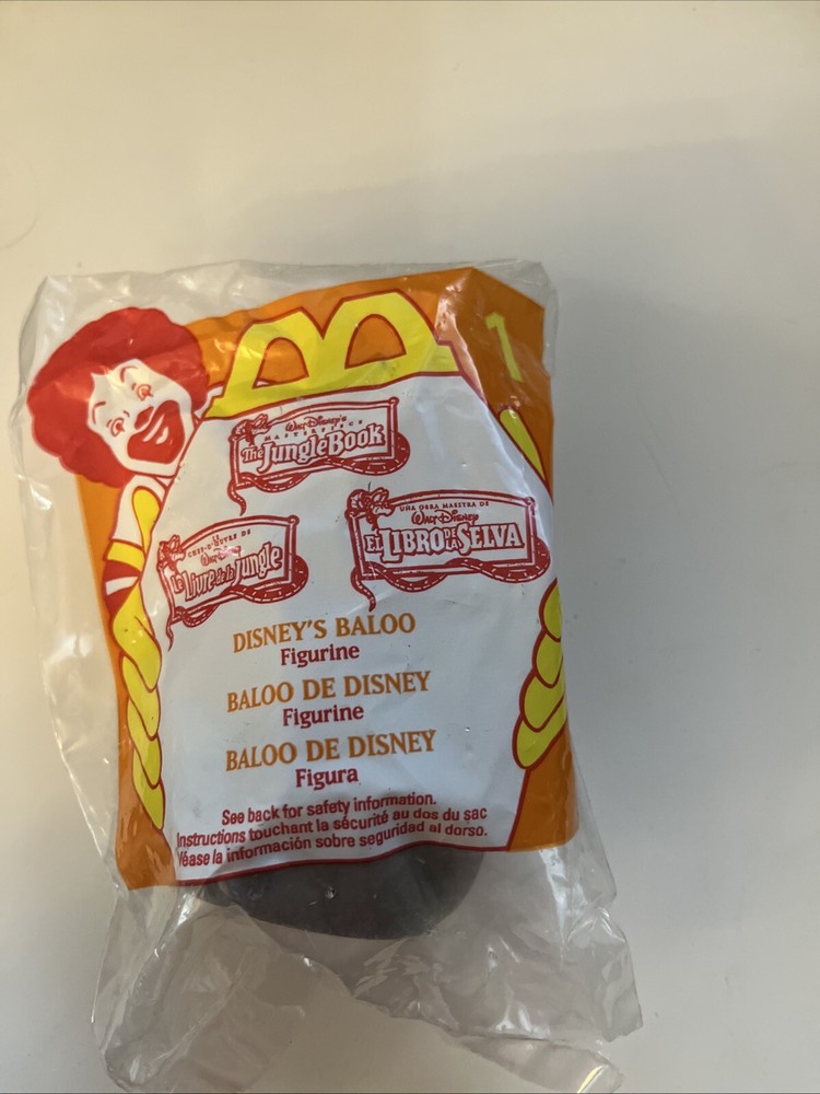Disney The Jungle Book McDonalds Happy Meal Toy #1 Baloo Figurine 1997