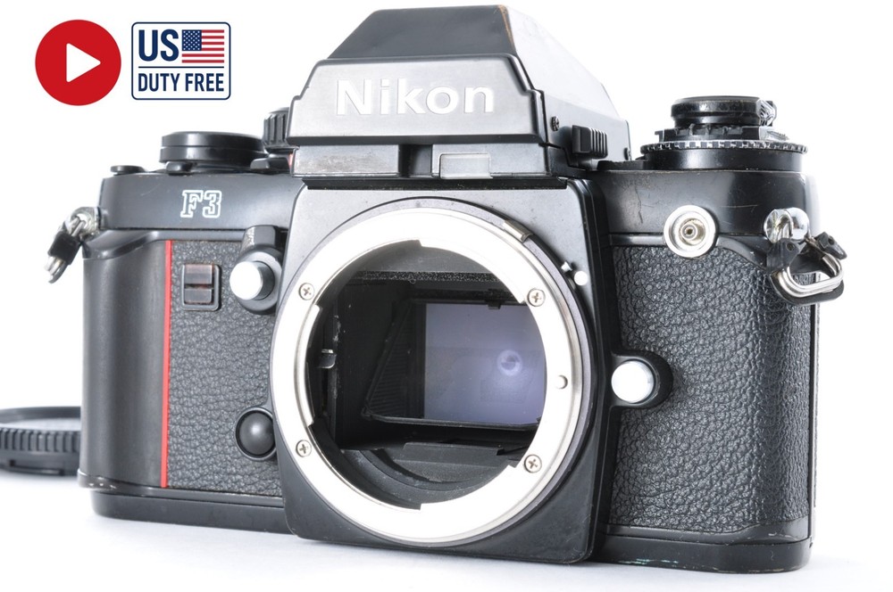 US Duty Free [Exc] Nikon F3 Eye Level Black 35mm SLR Film Camera Body #140
