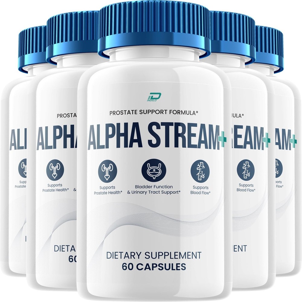 (5 Pack) Alpha Stream Supplement for Men – AlphaStream Plus Pills Advanced