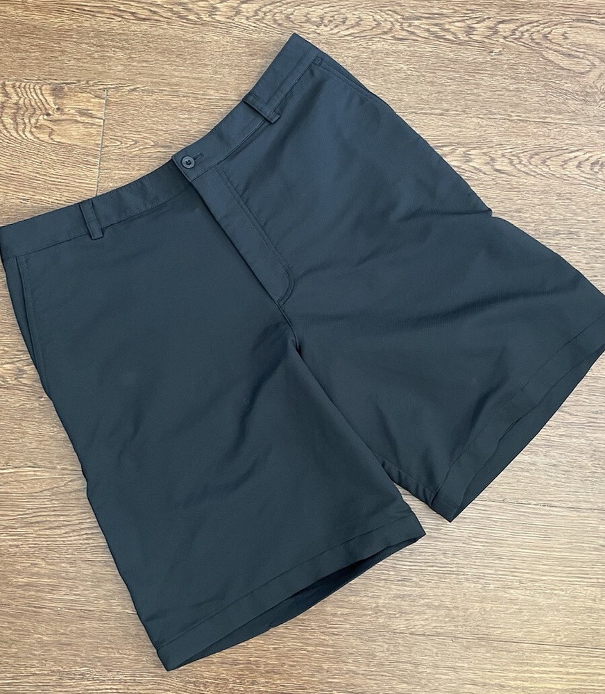 Nike MENS SIZE 36 Black Tech Standard Fit Dri Fit Tour Golf Shorts 9.5” Inseam