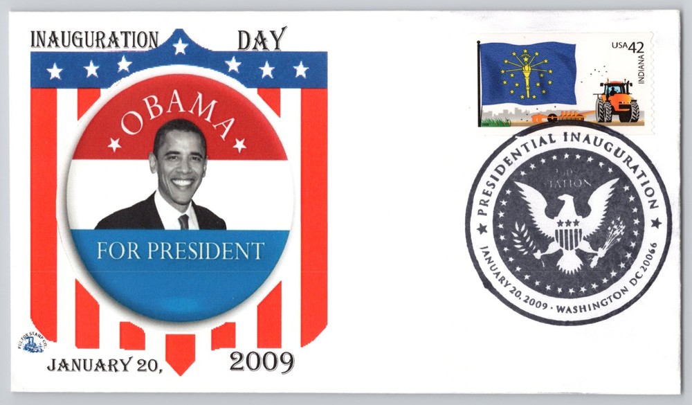 Washington, DC Obama Inauguration For President button cachet, Modern 2009
