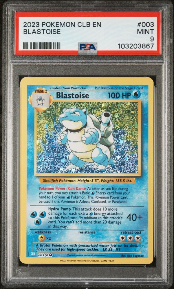 Blastoise 003/034 Holo Classic Trading Card Game Rare