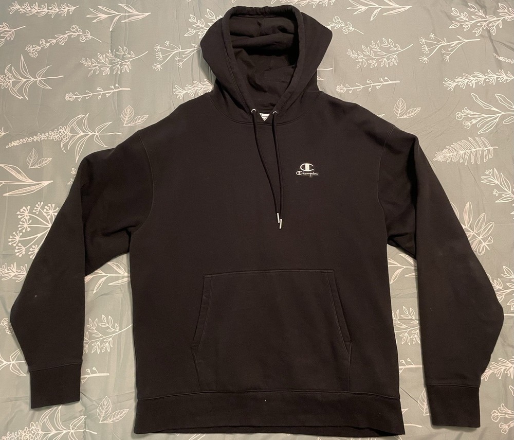 Champion Classic Fleece Large Black Hoodie for Men