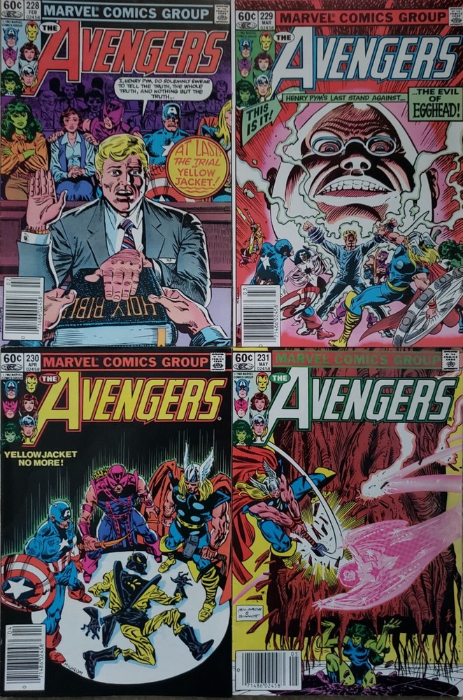 Avengers set of 4 #228 - #331 all VF published in 1983