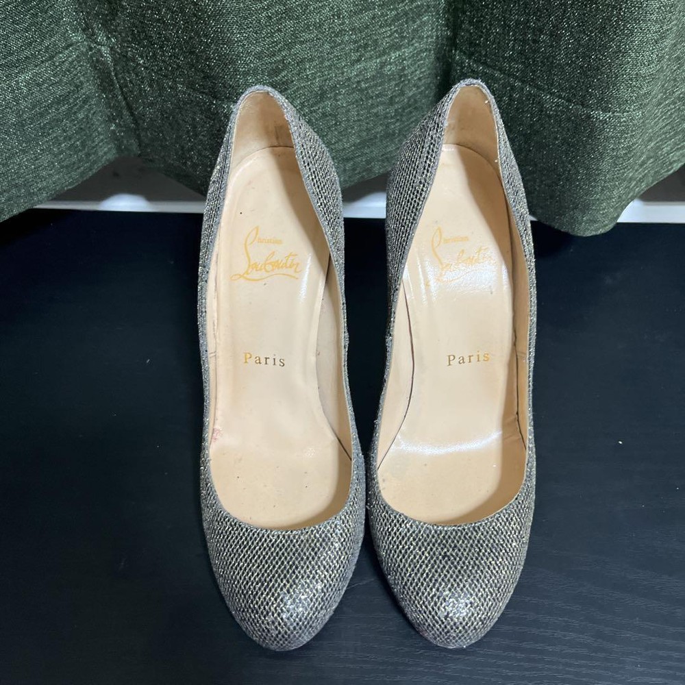 Christian Louboutin Gold Pumps Heels 36.5 EU (5.5 US) Used  Sparkly  Excellent+
