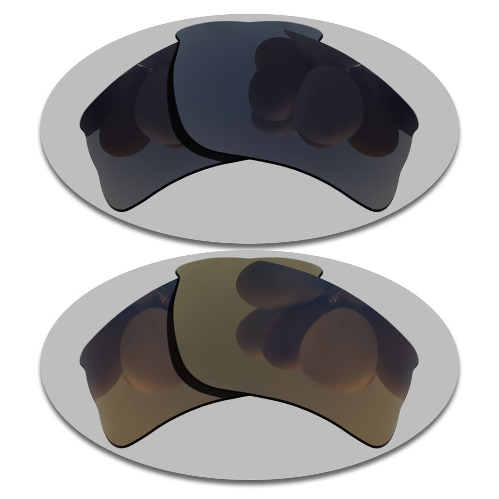 Black&Copper Replacement Lenses For-Oakley Quarter Jacket OO9200 Polarized