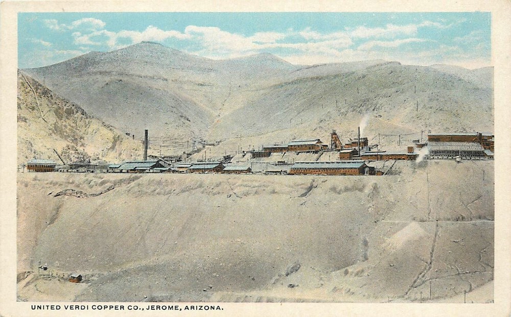 1920s Jerome Arizona United Verdi Copper Co mining Teich Postcard 25-6616