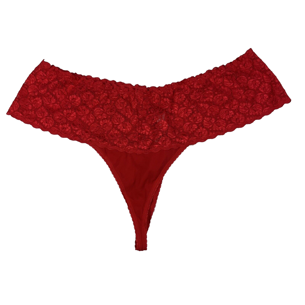 NEW Avenue Body Womens 30/32 Panties Thong Red Panty Plus Sexy Lace Underwear