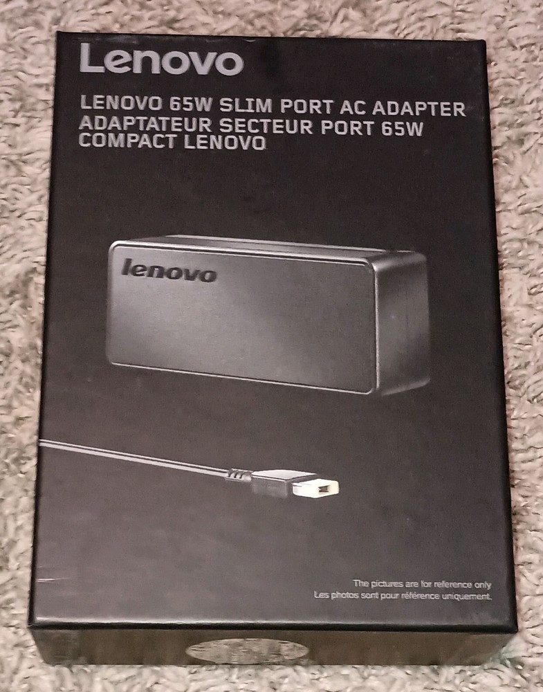 Lenovo 65W Slim Port AC Adapter Compact Travel Design Electronics Computers