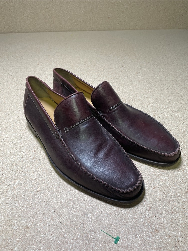 BRUNO MAGLI Loafers Mens 11M Slip-On Mahogany Leather Made in Italy