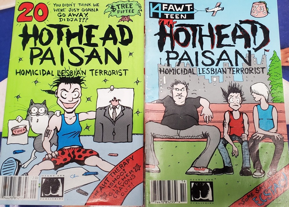 HotHead Paisan Homicidal Lesbian Terrorist Comics 14 and 20 by Giant Ass Publishing