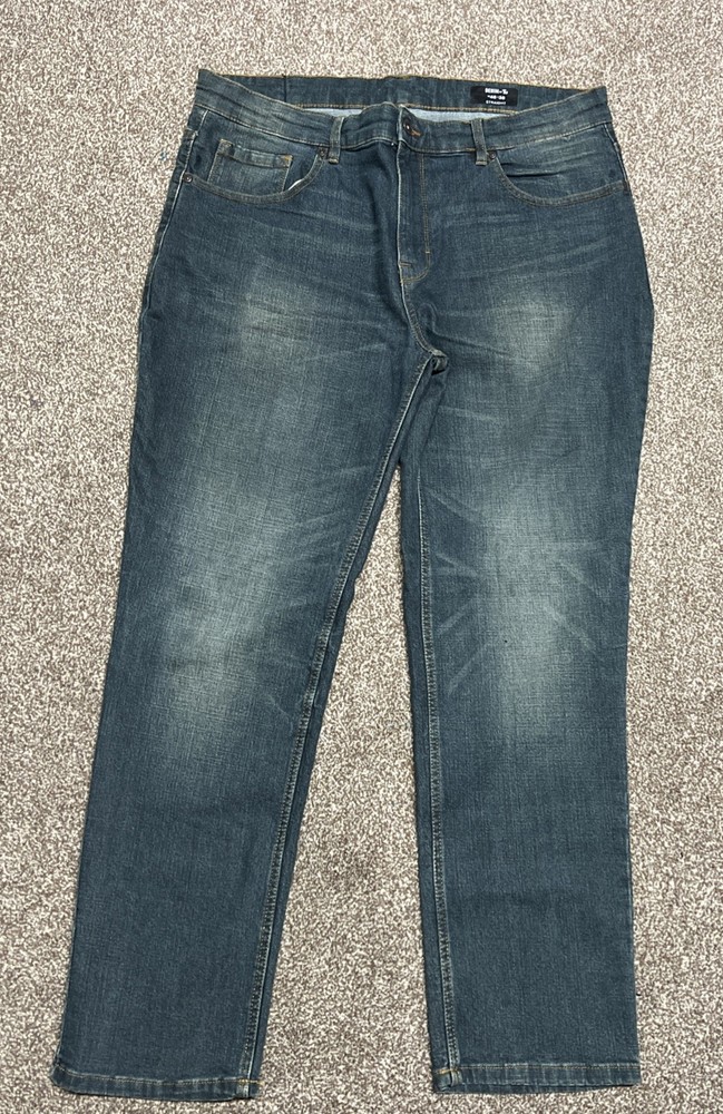 TU Men's Blue Denim Jeans Straight Fit, 40
