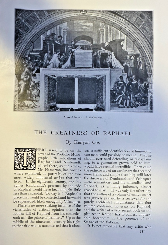 1908 Raphael And His Artwork by Kenyon Cox illustrated