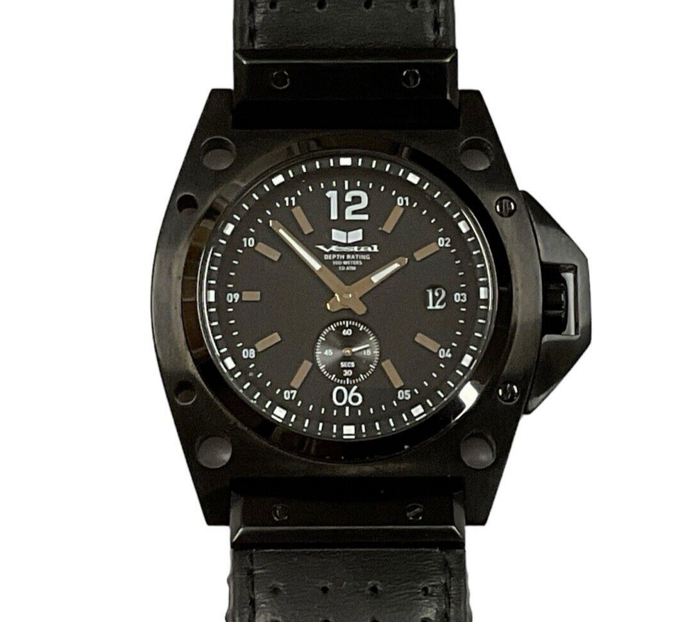 Vestal Decibel Men's Heavy Duty Watch Black Steel Case - Excellent Condition