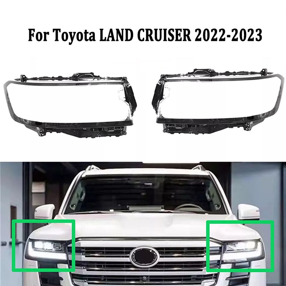 Headlight Headlamp Lens Cover Left Right Side For Toyota LAND CRUISER 22-23 2Pcs