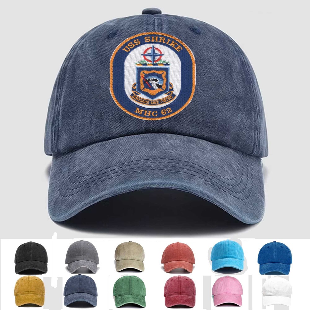 Custom Embroidered Hat MHC-62 USS Shrike, Veteran Cap, Trucker Hat, Gift Idea