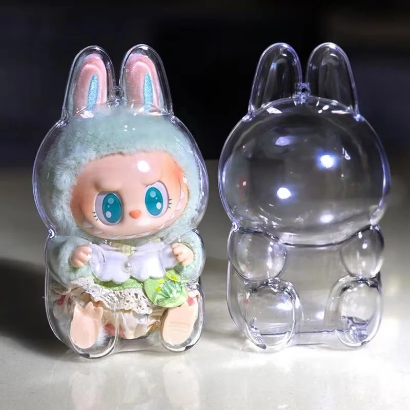 V1 V2 Labubu Sitting Party Protector Case Transparent Cover