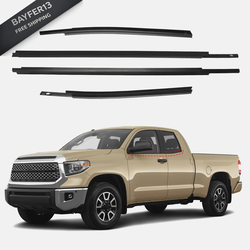ItranMc Window Molding Trim Seal for Tundra Double Cab 2007-2019, Black