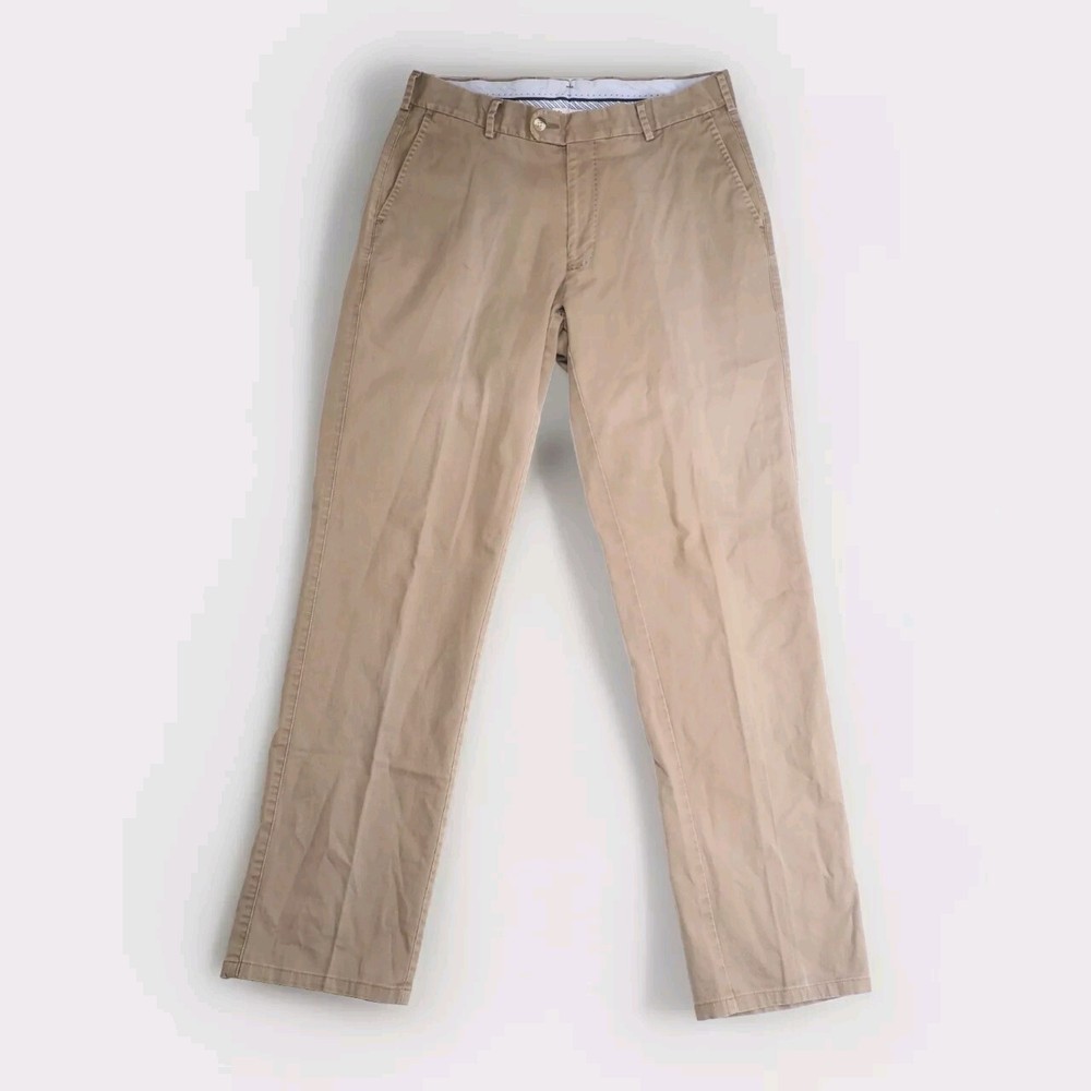 Peter Millar Pants Mens 32x32 Tan Soft Touch Pleated Trouser Preppy