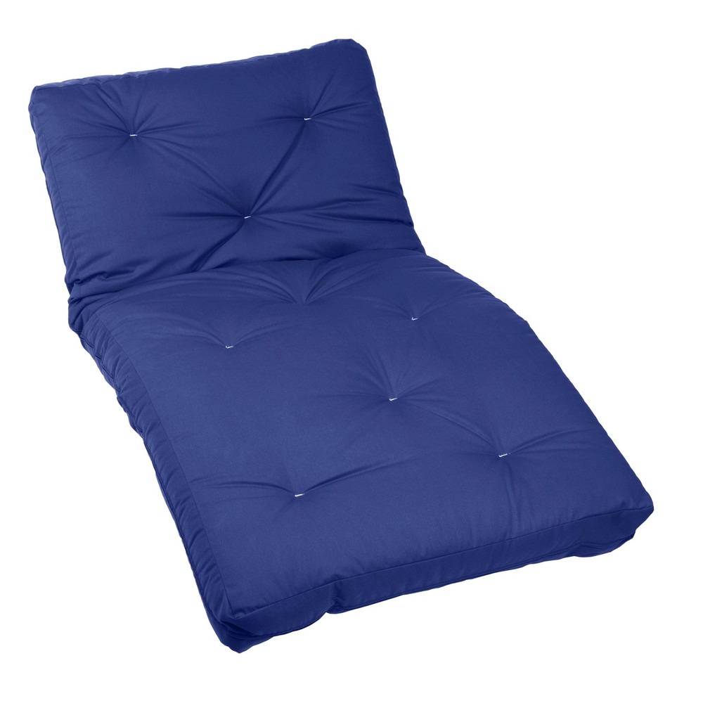 5-Inch Poly Solid Blue Futon Mattress