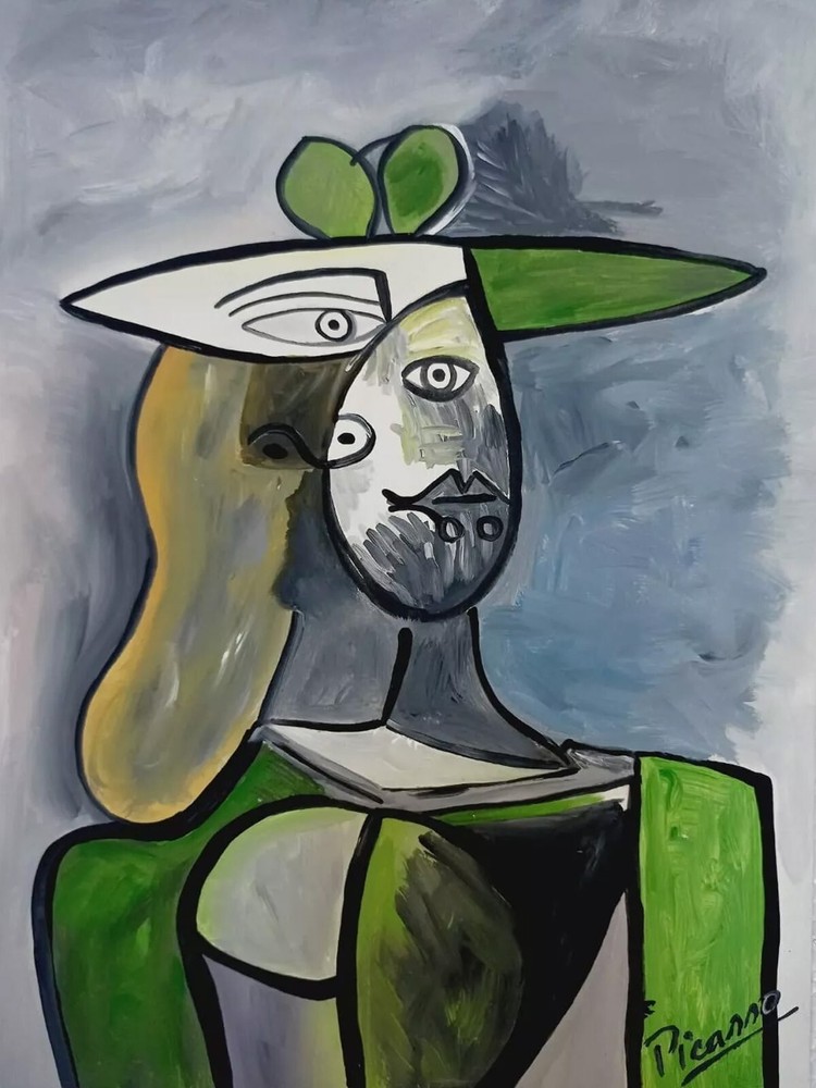PABLO PICASSO Original Signed Drawing on Paper Vintage Art Painting with CoA